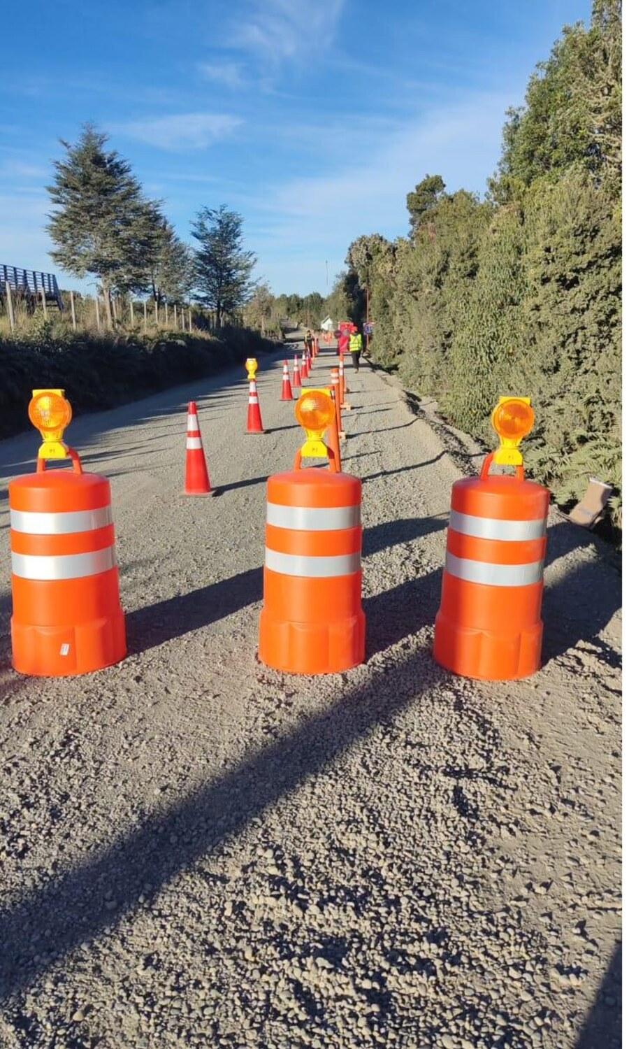 Seguridad vial con conos